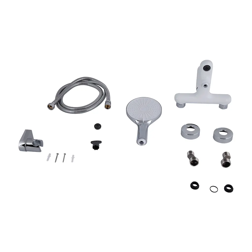 Змішувач для ванни Qtap Jay (з душовим гарнітуром) QTJAY259CRW45553 Chrome/White - фото 2