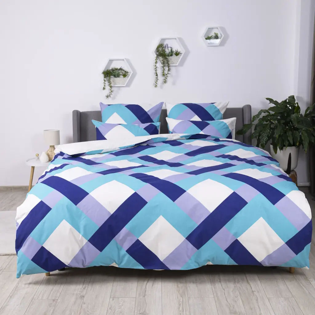 Постільна білизна ТЕП Soft Dreams Хвилі Гармонії євро 70x70 бірюзовий - фото 2