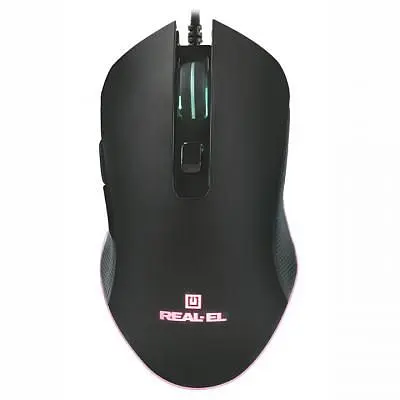 Комп'ютерна мишка Real-El RM-550 USB Black (EL123200027) - фото 2