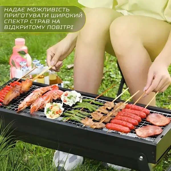 Мангал-валіза TS Kitchen складаний з решіткою із нержавіючої сталі HP450M - фото 12