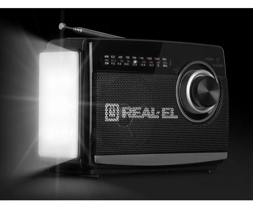 Радиоприемник портативный REAL-EL X510 Black с фонариком - фото 7