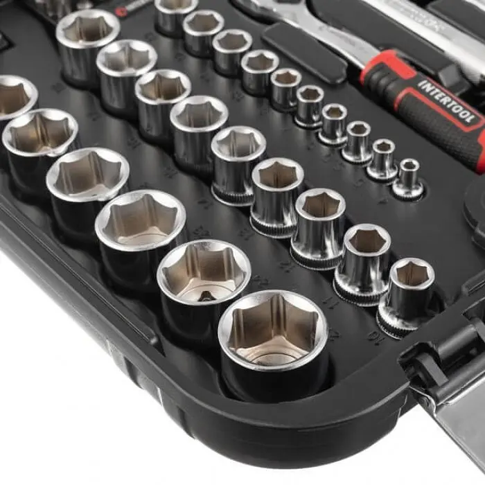 Набір інструментів 73 од. Storm, 1/2", 1/4", Cr-V Intertool ET-8073 - фото 4