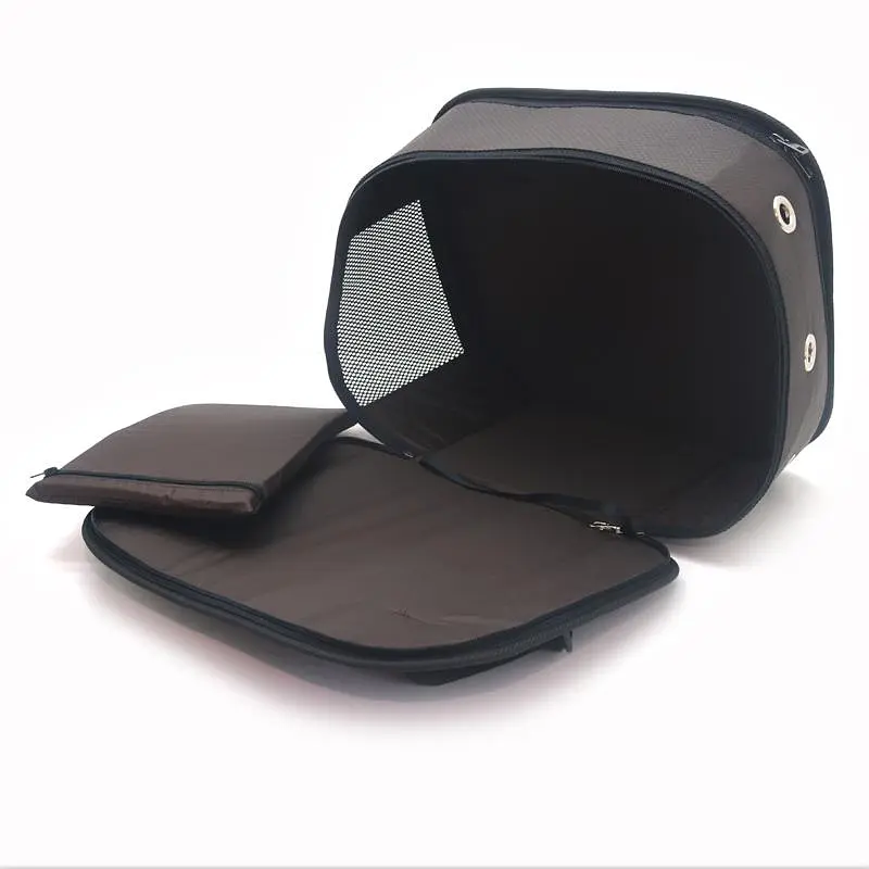 Сумка переноска Поллі для котів та малих порід собак Zoo-hunt №0 22х37х33 см коричнева - фото 4