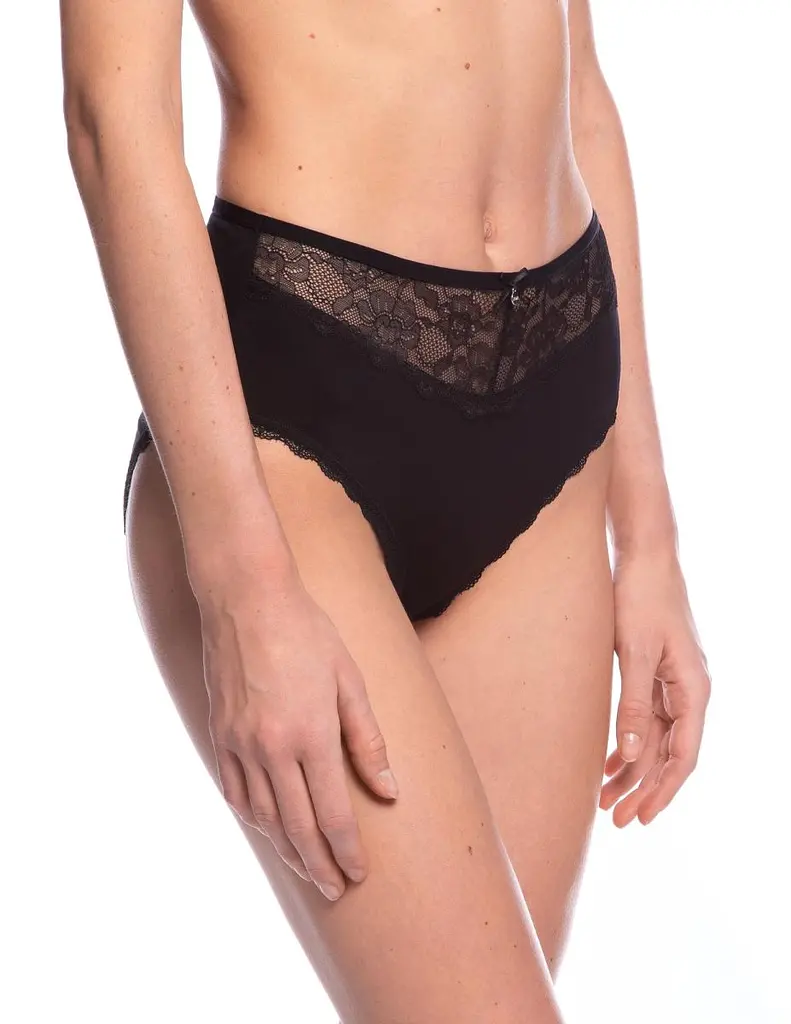 Трусики жіночі міді Lama VIS1562MD чорно-бежеві 4XL - фото 2