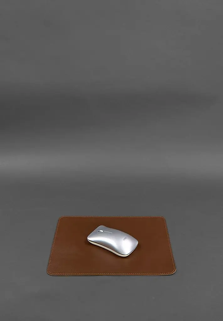 Коврик для мышки из натуральной кожи 1.0 светло-коричневый краст - фото 3