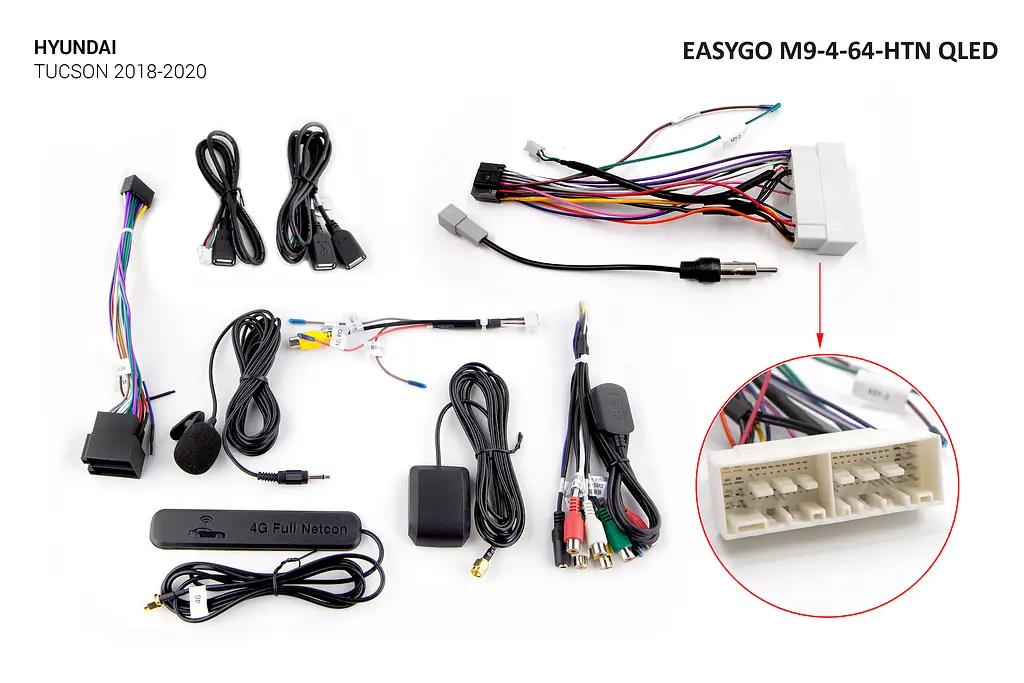 Штатна автомагнітола EasyGo M9-4-64-HTN QLED Hyundai Tucson - фото 2