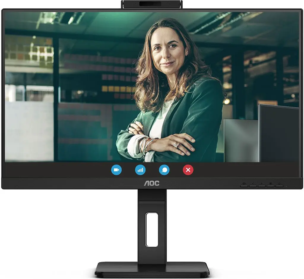 Монітор TFT 27" AOC Q27P3QW, QHD, IPS, 75Hz, 2xHDMI, DP, USB-hub, webcam, HAS, Pivot, колонки, чорний (Q27P3QW) - фото 10