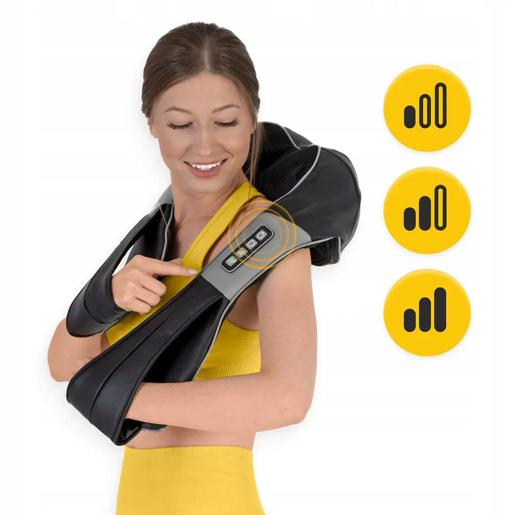 Накидка-масажер 4FIZJO Shiatsu Ultra+ для шиї та спини, акумуляторна 4FJ0611 Black/Grey (P-5907739319098) - фото 10