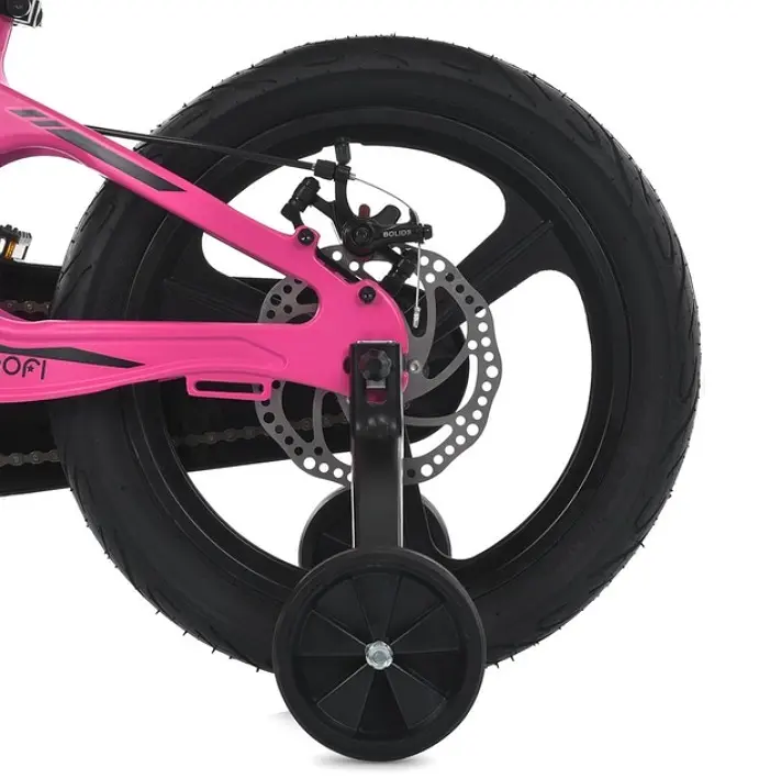 Велосипед дитячий PROF1 14" MB 141020-2 STELLAR Рожевий, SKD75, магн.рама, диск.торм., кошик, крила, дод.колеса (6903317630899) - фото 6