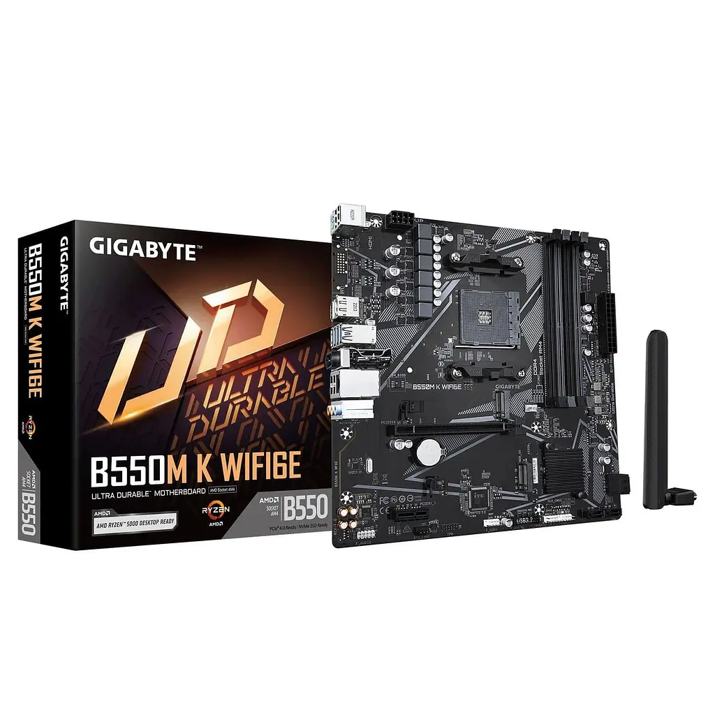 Материнська плата GIGABYTE B550M K WIFI6E (B550M K WIFI6E) (Socket AM4, AMD B550, Micro-ATX) - фото 4