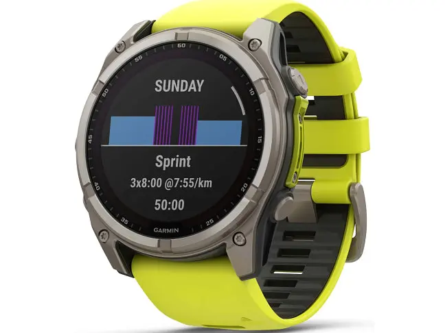 Garmin Fenix 8 51mm Solar Sapphire Titanium w. Amp Yellow/Graphite Silicone Band (010-02907-20/21) - фото 3
