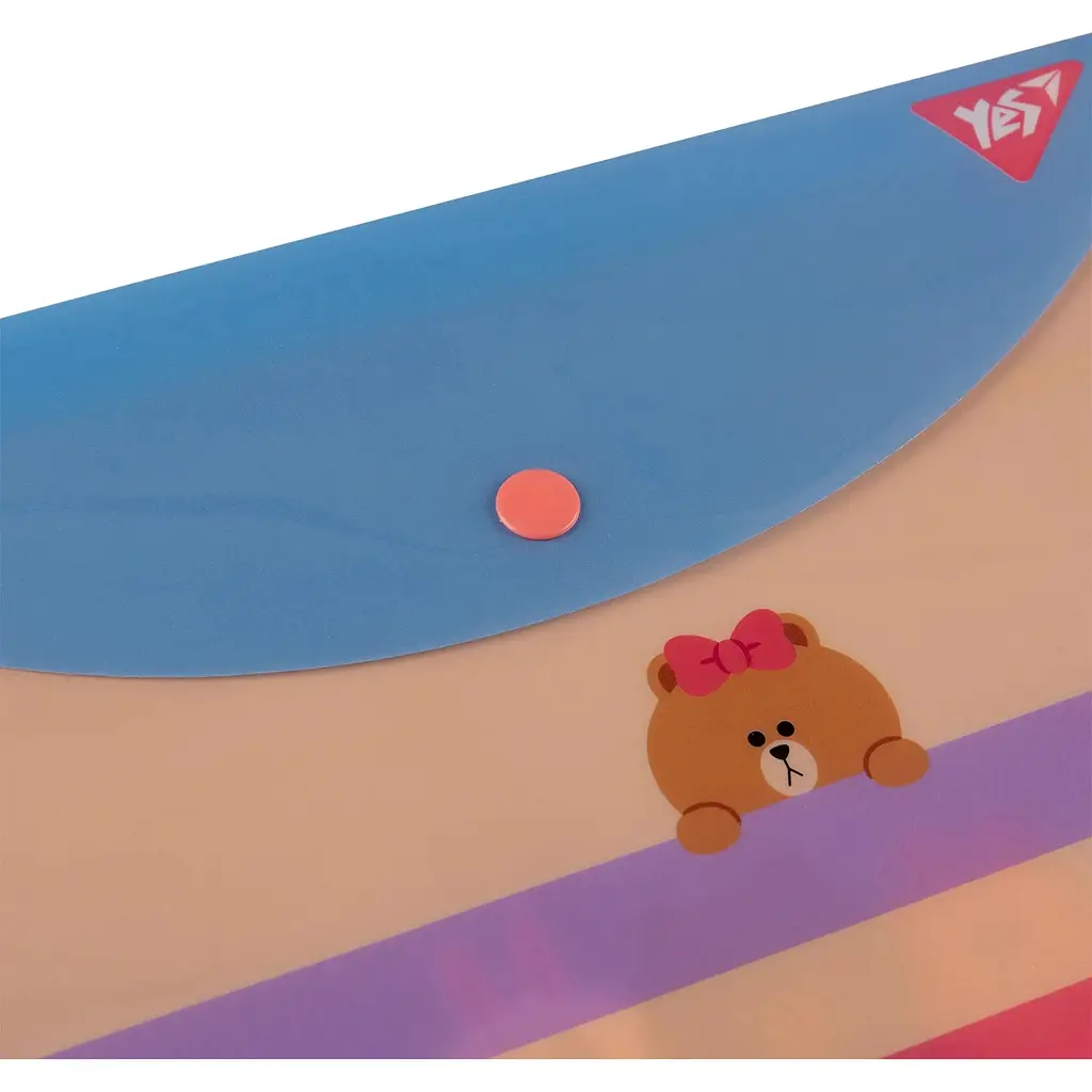 Папка-конверт Yes Line Friends B5 на кнопке (492227) - фото 2