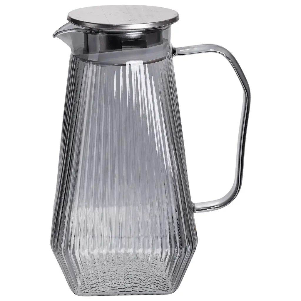 Кувшин 1.8 л со стаканами 6 штук по 200 мл для напитков Серый Yiwu HP-19-38 - фото 3
