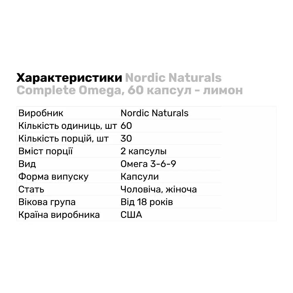 Жирные кислоты Nordic Naturals Complete Omega лимон 60 капсул - фото 4