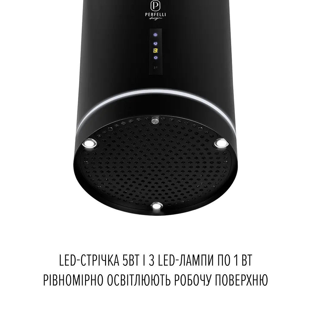 Витяжка пристінна PERFELLI DESIGN RICCO 35 NERO SILENZIO - фото 4