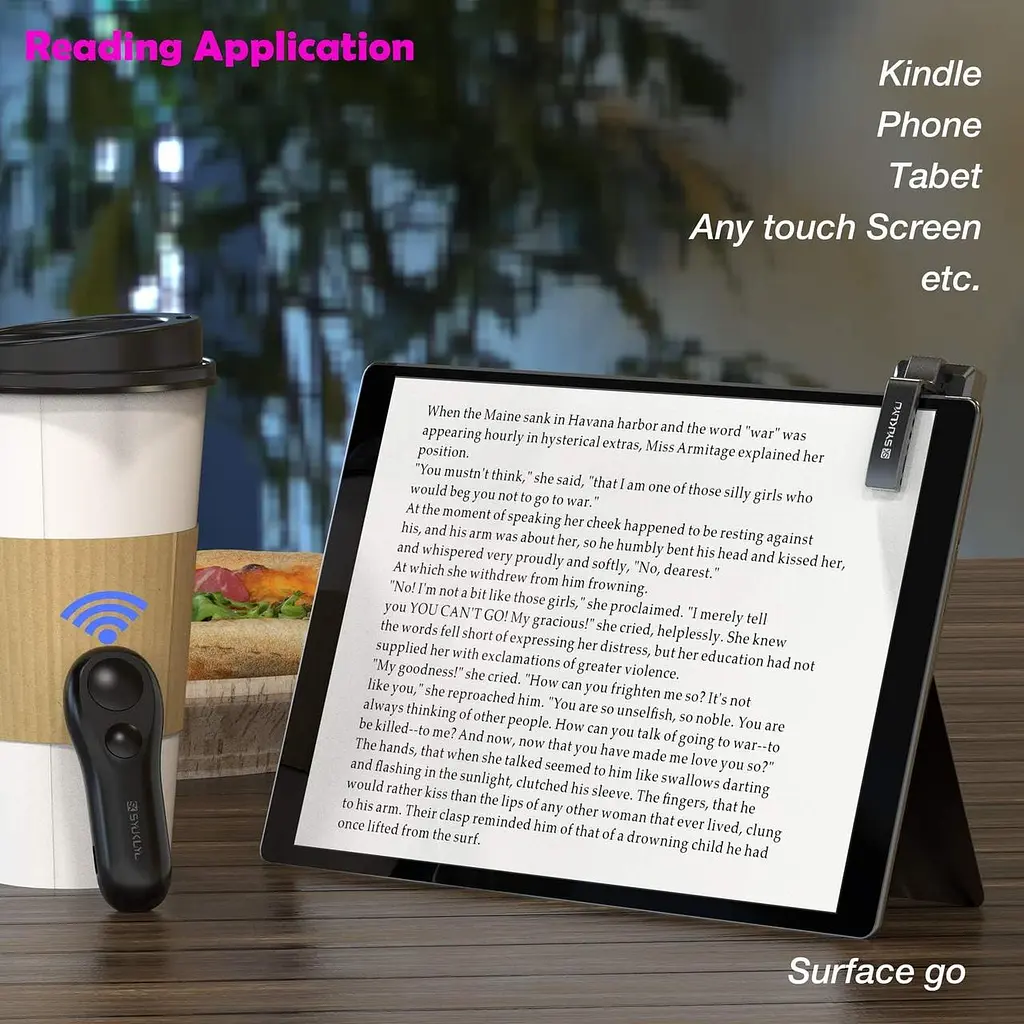 Пульт дистанционного управления для перелистывания страниц SK SYUKUYU RF для Kindle, чтения Ipad Surface - фото 5