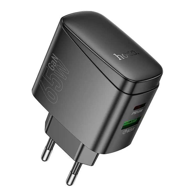 Адаптер сетевой HOCO Bright PD charger CS63A 1USB/1Type-C, 65W/3A