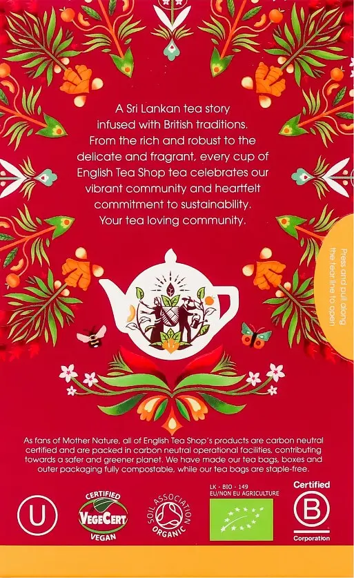 Уценка. Чай черный English Tea Shop имбирь-персик органический 20х2 г - фото 2