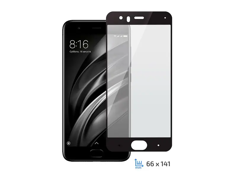 Захисне скло 2E для Xiaomi Mi 6, 2.5D black border EG (-TGMI-MI6-25D-BB)