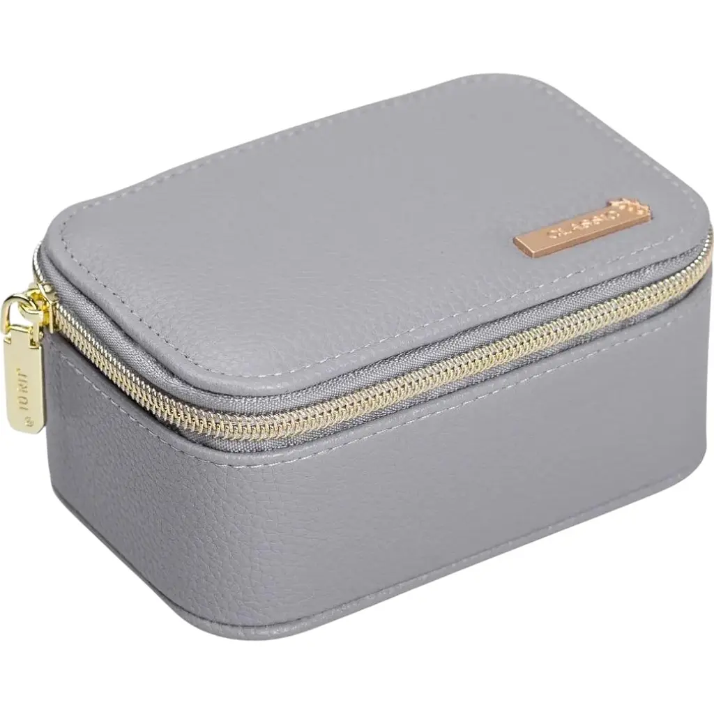 Скринька для прикрас Yiwu на блискавці 13x9x6 см сіра HP-5-26G - фото 4