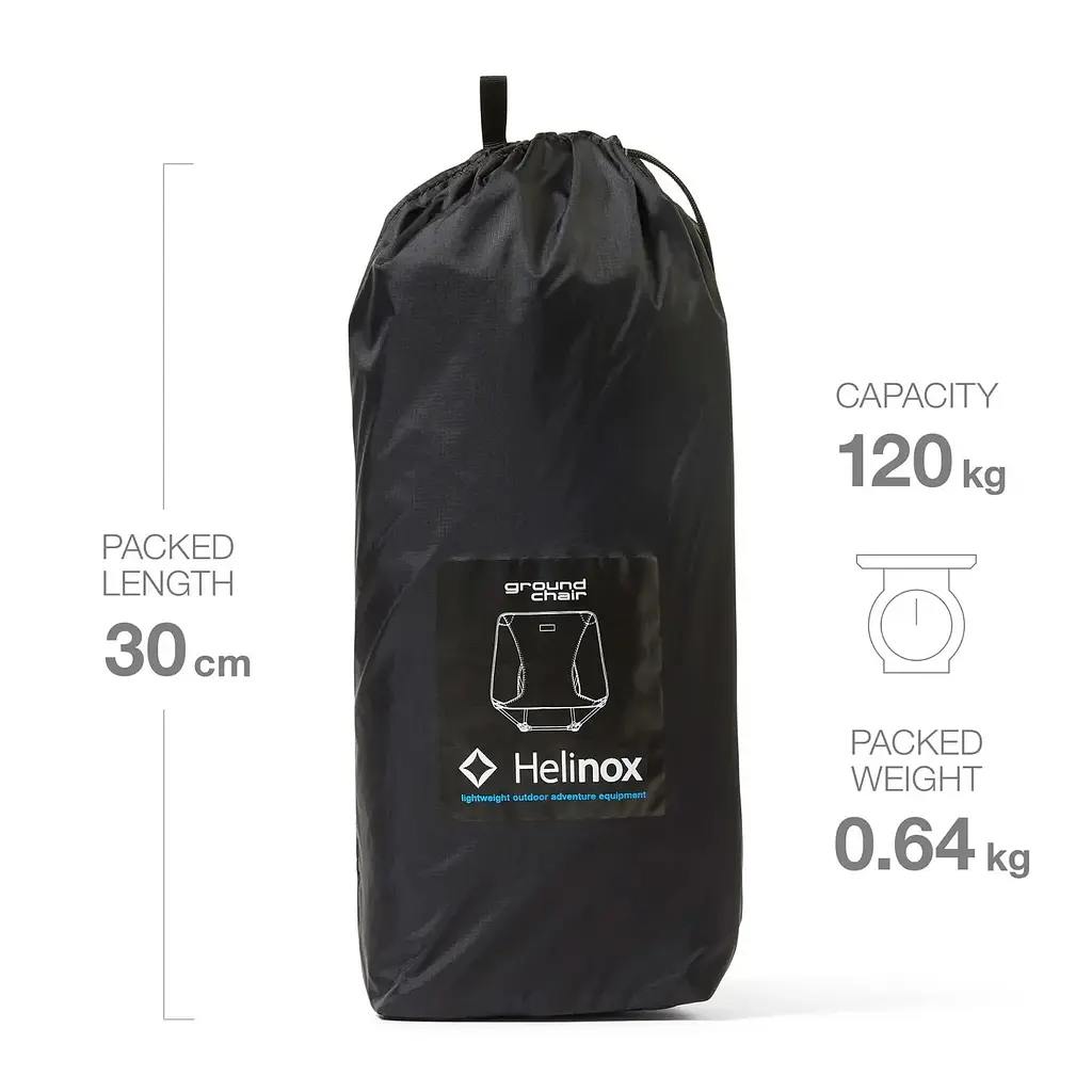 Стул Helinox Ground Chair Black (1053-10501R1) - фото 6