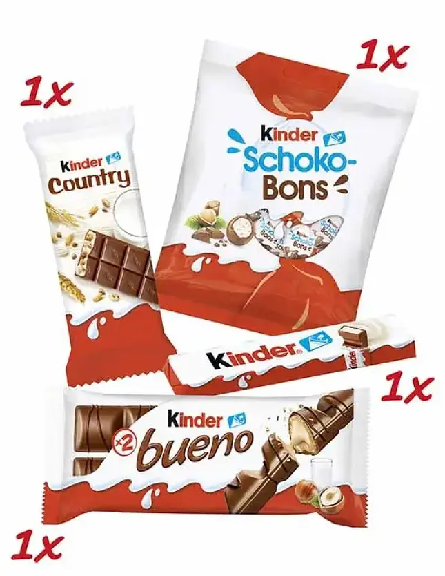 Новорічний набір солодощів з м’якою іграшкою Ельф Kinder Maxi Mix 133г - фото 3
