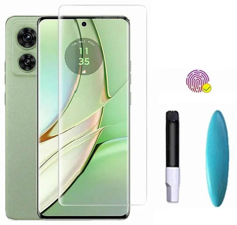 Захисне скло DK для Motorola Edge 40 Pro/Edge+ 2023/Moto X40 UV Curved 017278 clear 2 шт. - фото 4