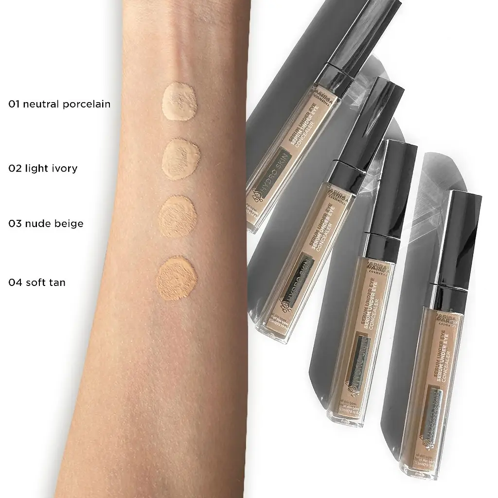 Консилер-сироватка Parisa Hydro Skin Serum Under Eye Consealer PHC-04 №02 Light ivory 5.5 мл - фото 5