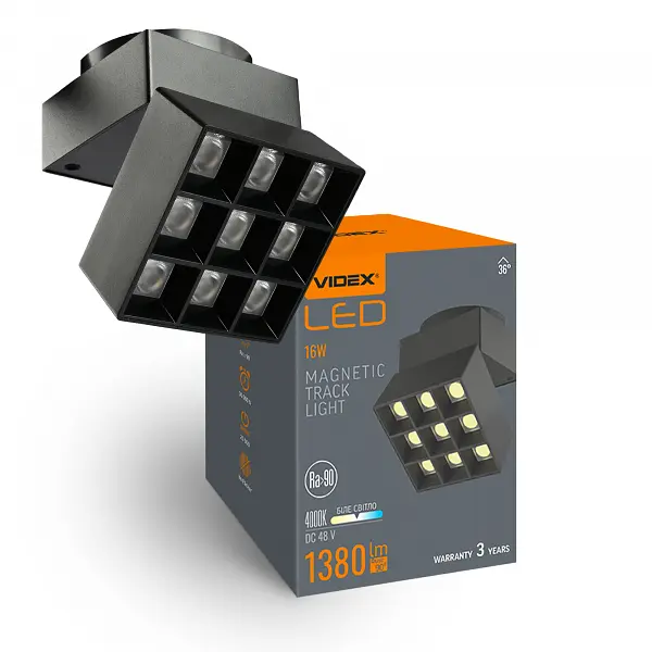 Світильник магнітний трековий Videx LE29B 16W 4000K 48V Black - фото 2