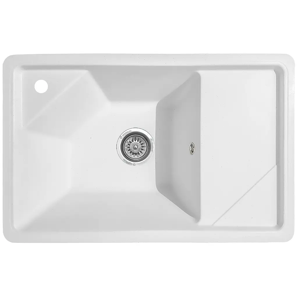 Мойка кухонная Valetti 64N гранитная 720х460 мм белая - фото 2
