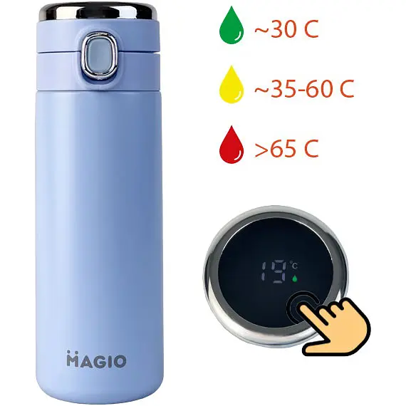 Вакуумный термос Magio Smart 400 мл голубой (MG-1047B) - фото 2