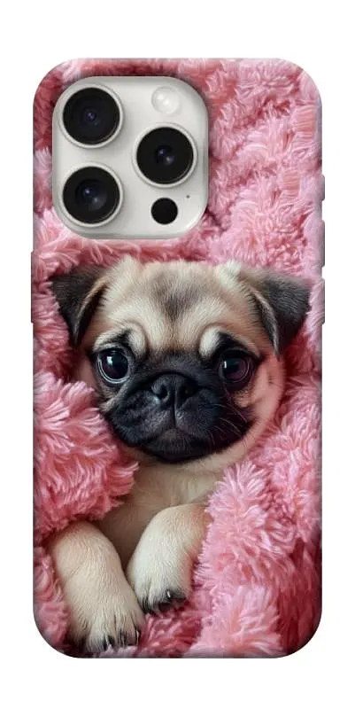 TPU чохол Demsky Мопс у ніжностях для Apple iPhone 16 Pro Max (6.9")