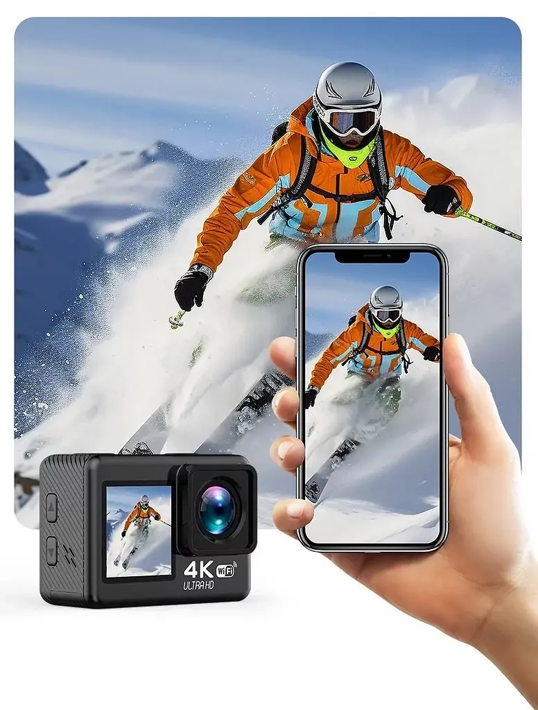 Екшн камера V8 Full HD 4K Wi-Fi з пультом дистанційного керування і водонепроникним боксом - фото 5