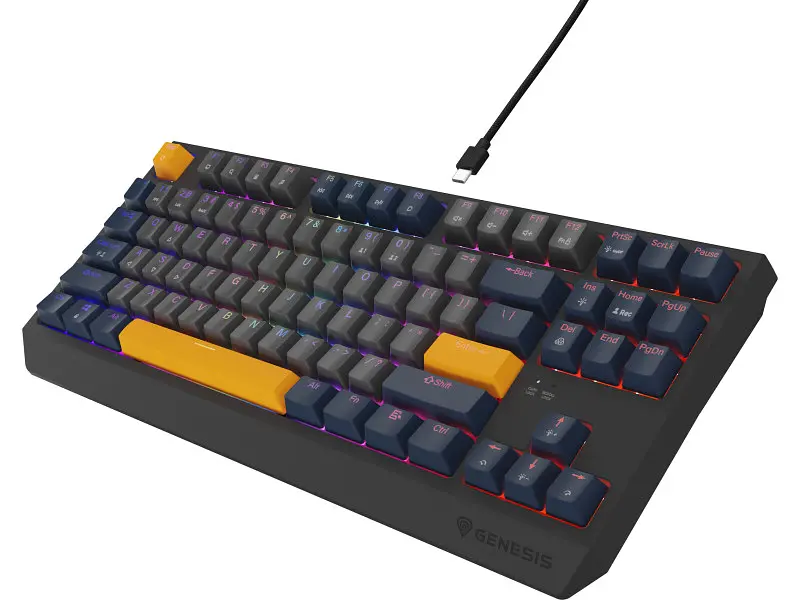 Клавіатура Genesis Thor 230 TKL Naval Blue Negative RGB Outemu Panda (NKG-2164) - фото 4