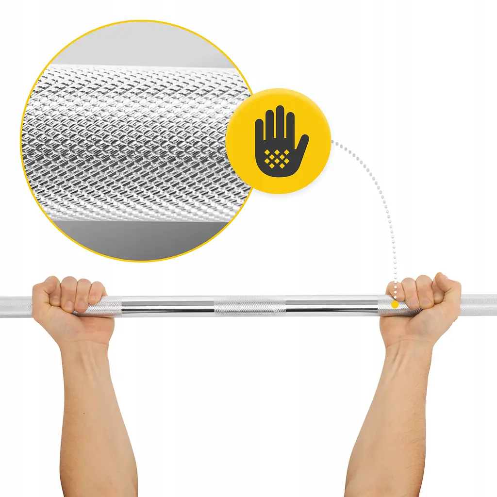 Гриф для штанги прямий олімпійський 4FIZJO 220 см 50 мм (P-5905973401197) - фото 3