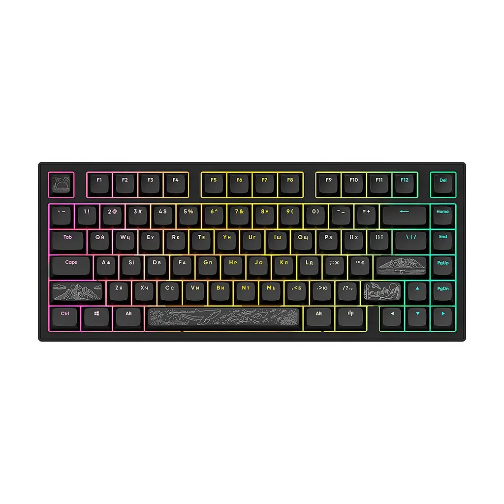 Клавіатура Dark Project ALU81 Terra Nostra PBT RGB Mech G3MS Moonstone Black (DPKB_NOSTRA_81_ANSI_BLACK_UA) - фото 3