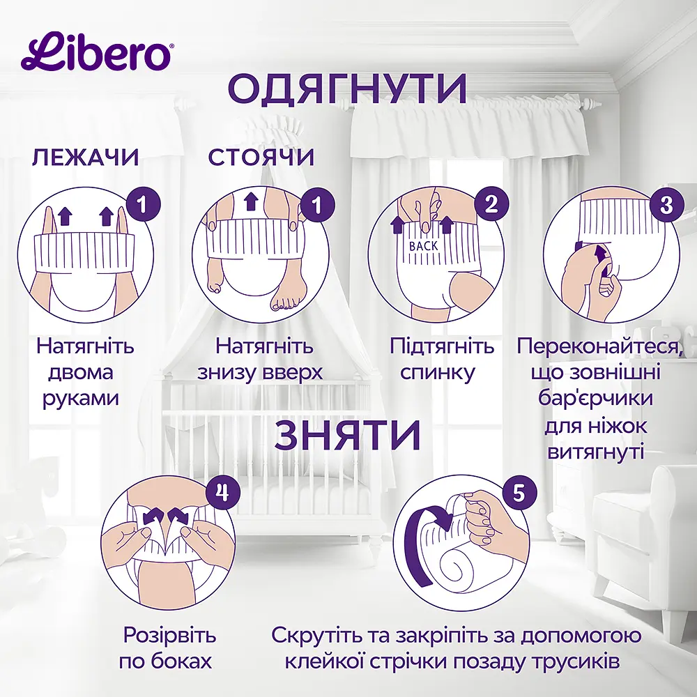 Підгузники-трусики Libero Up & Go 8-14 кг розмір 4 42 шт. - фото 10