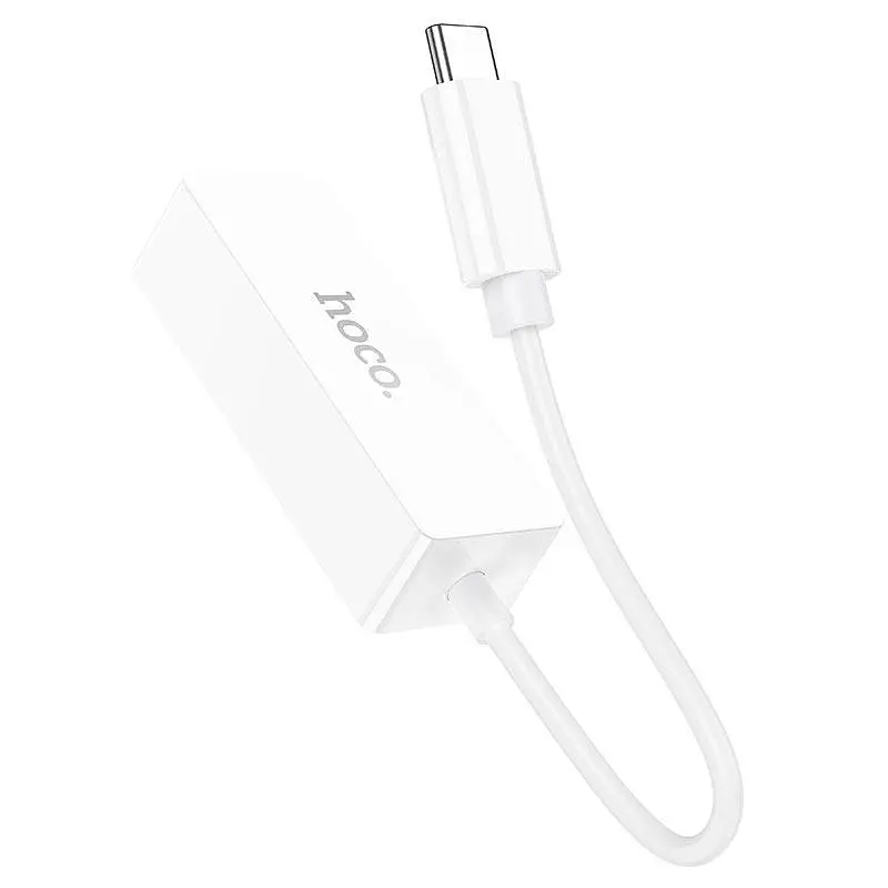 Перехідник Hoco UA22 Acquire Type-C ethernet adapter (100 Mbps) - фото 4