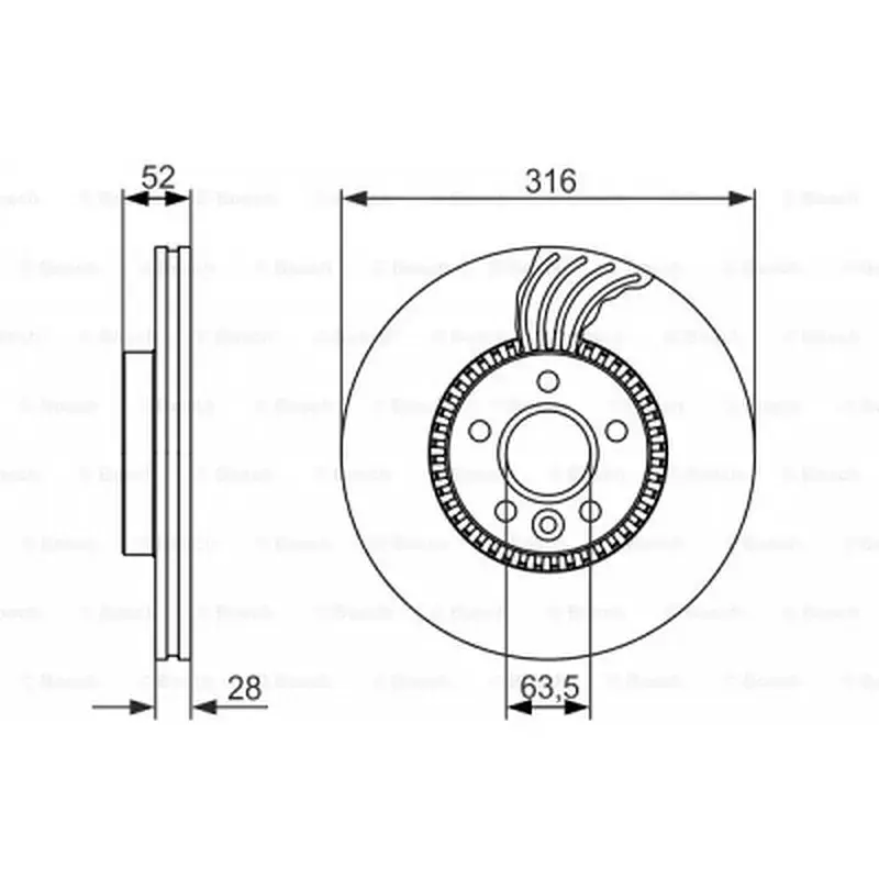 Тормозной диск Bosch 0 986 479 620 - фото 5