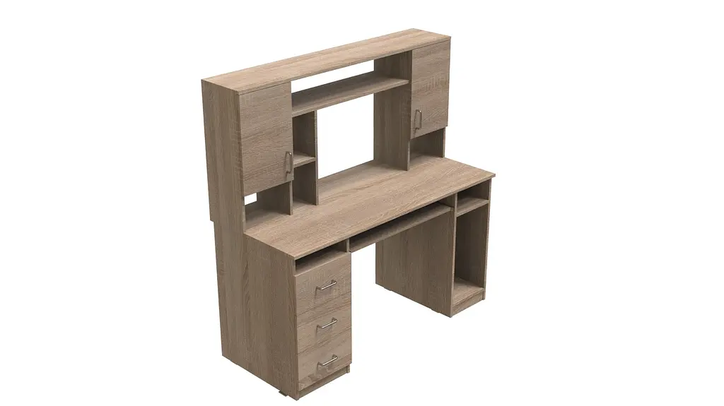 Компьютерный стол Анжело Ferrum-decor 1400x1422x600 ДСП Дуб Сонома 16 мм (FRD-104707) - фото 3