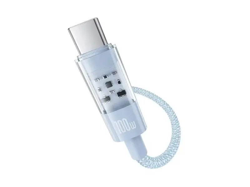 Кабель USB Type-C BASEUS Gem Fast-Charging Type-C/Type-C 100W 1m (P10373000311-00) блакитний - фото 2