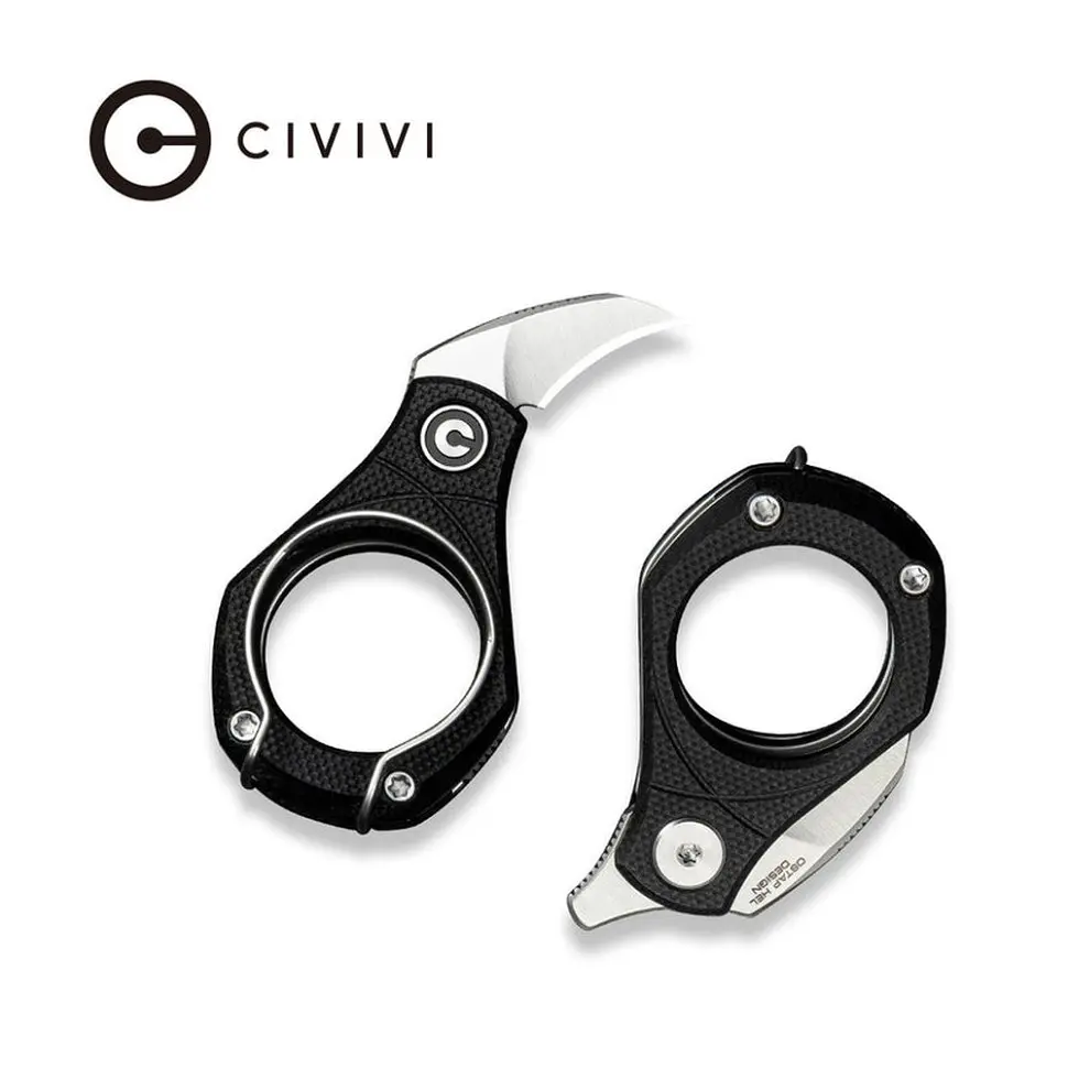 Ніж складаний кишеньковий Civivi Pyrus (1.6 см) 14C28N/G10 чорний - фото 9