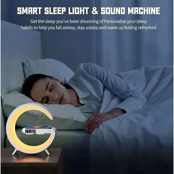 Світильник з бездротовою зарядкою для телефону 15W G11 Bluetooth RGB - фото 7