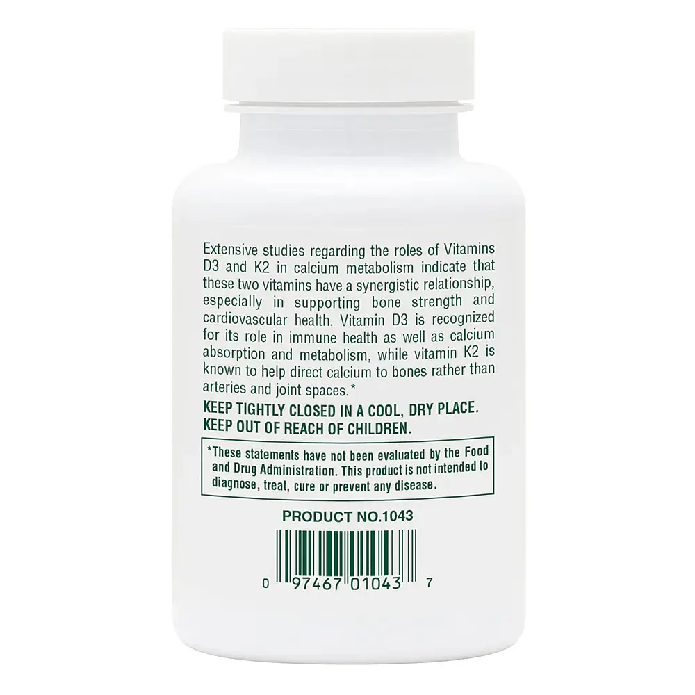 Вітаміни та мінерали Natures Plus Vitamins D3 + K2 90 капсул - фото 3