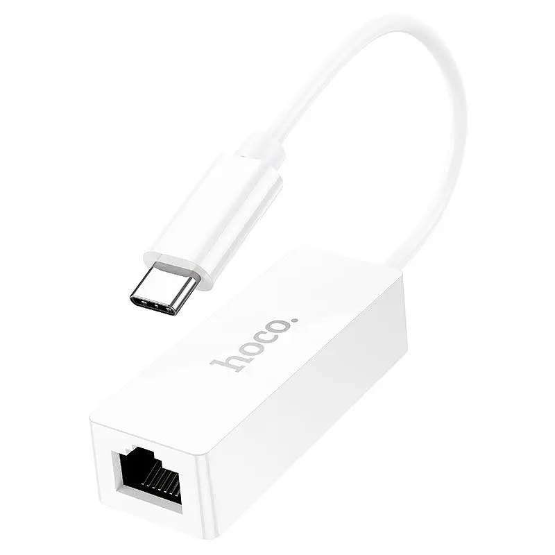 Перехідник Hoco UA22 Acquire Type-C ethernet adapter (100 Mbps) - фото 5
