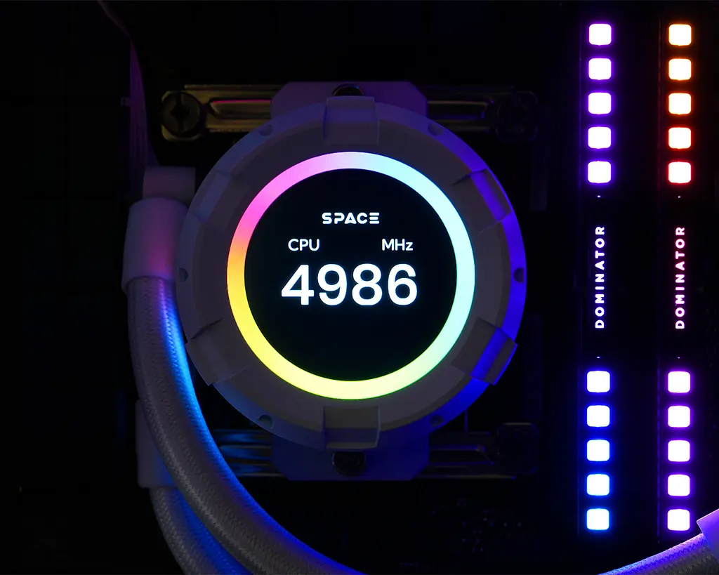 Система водяного охолодження ID-Cooling Space LCD SL360 XE White - фото 10