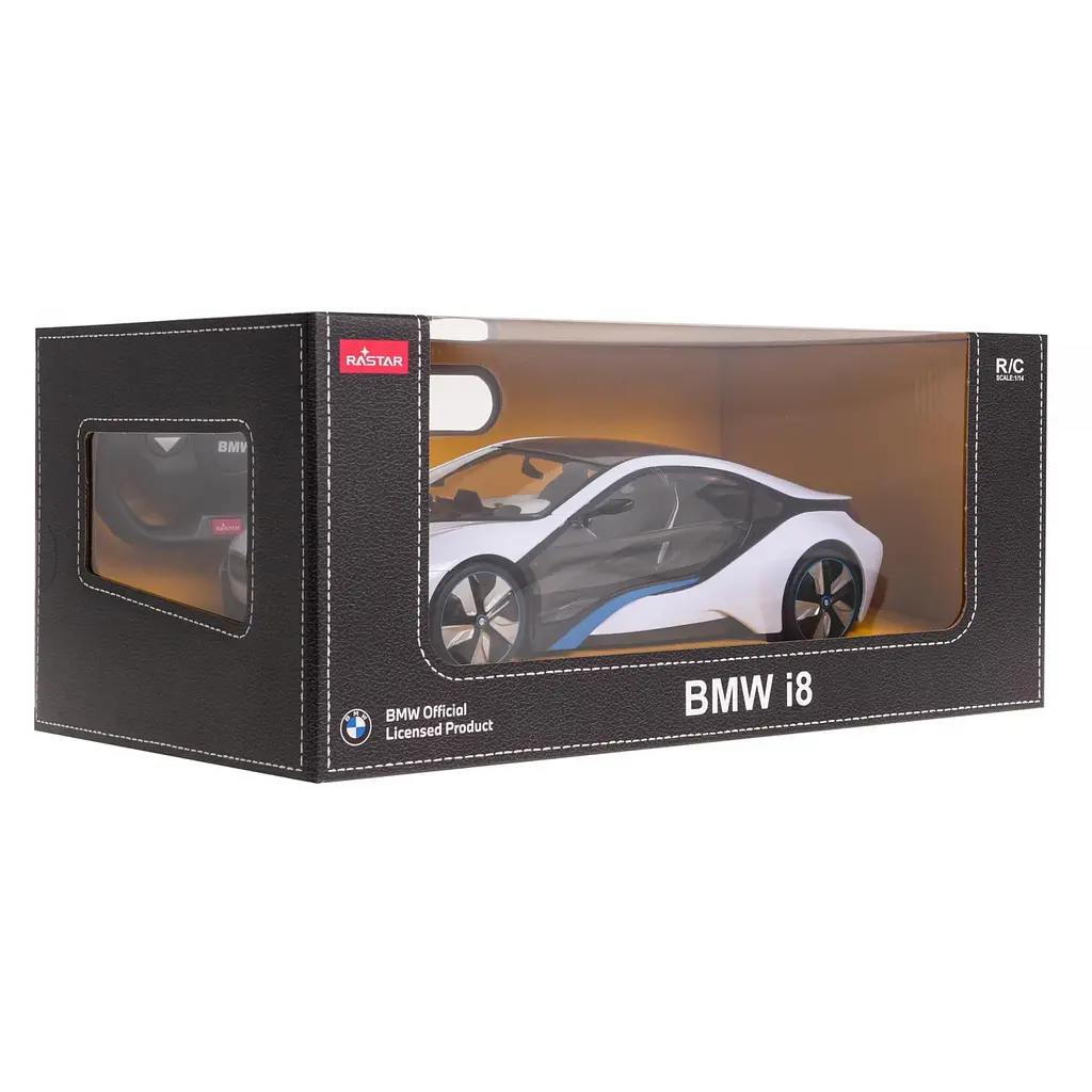Машинка RASTAR BMW I8 R/C 1:14 белый 49600 - фото 2