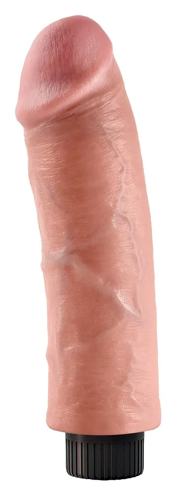 Вібратор King Cock Vibrating Cock 8 Inch 20.3 см тілесний - фото 3