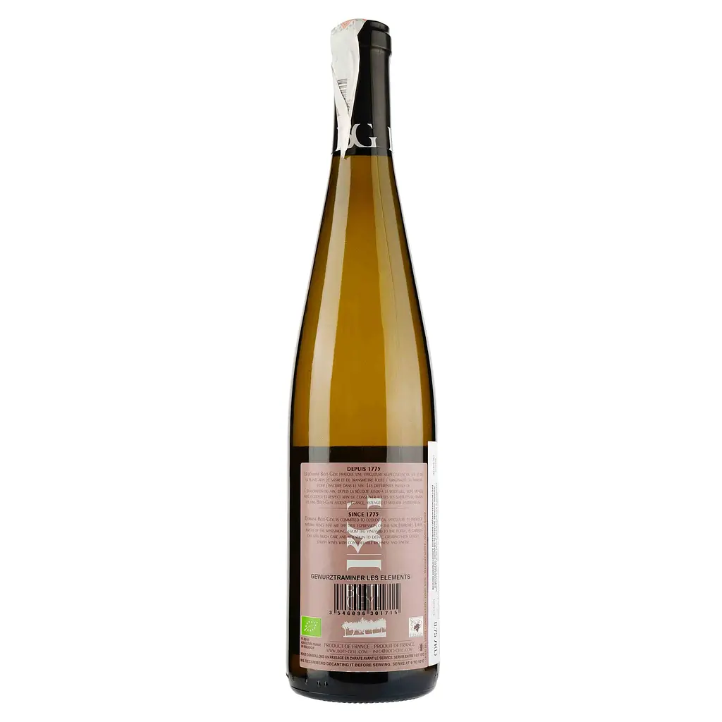 Вино Domaine Bott-Geyl Gewurztraminer Les Elements, 14%, 0,75 л (517623) - фото 2