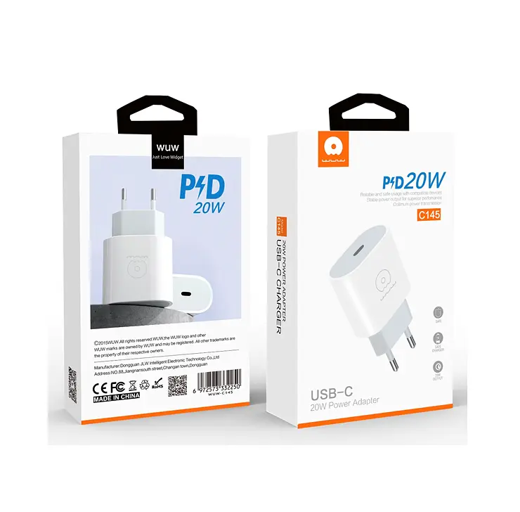 Сетевое зарядное устройство для WUW-C145 PD 20W USB C белый - фото 3